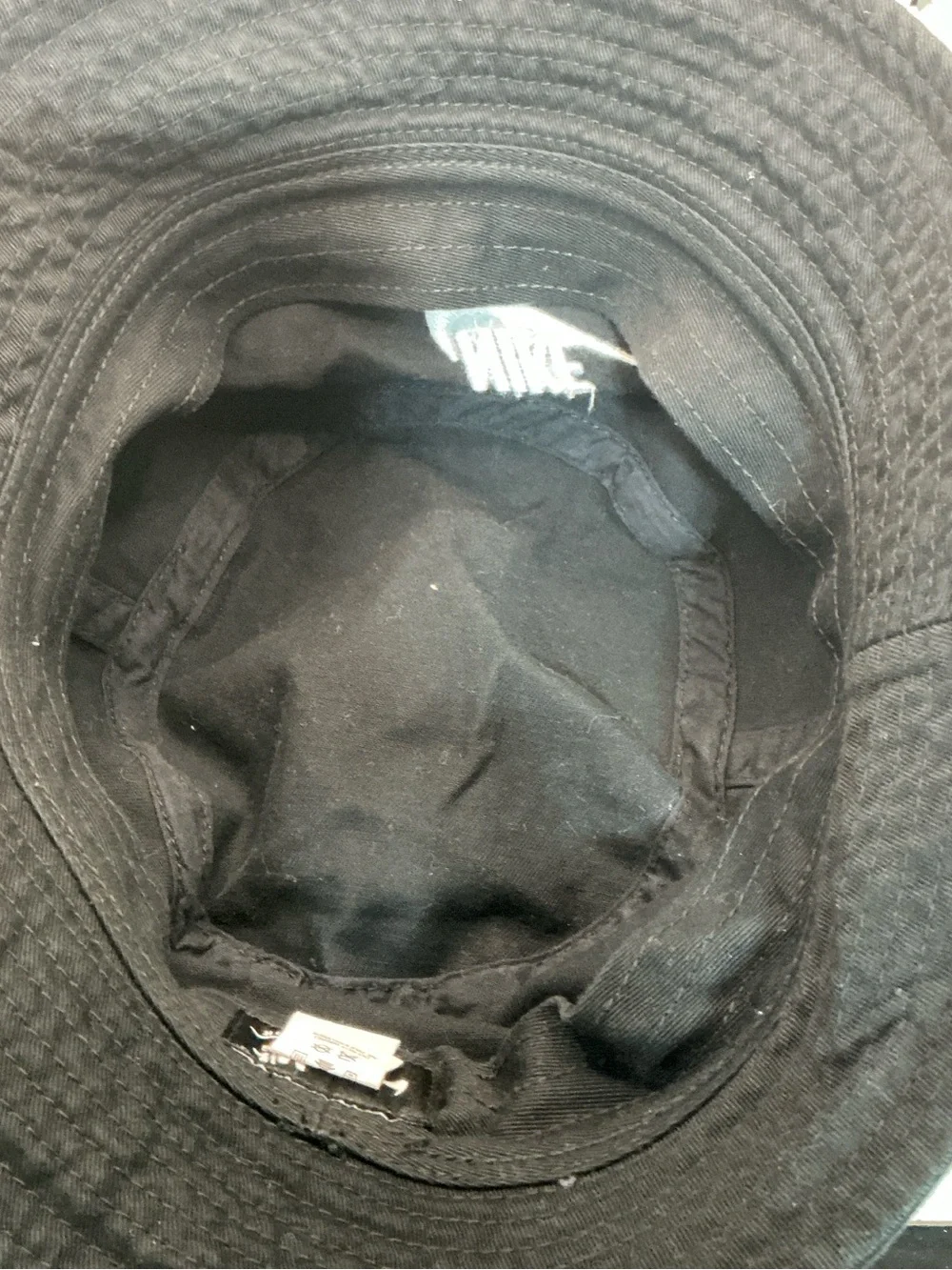 Nike Black Bucket Hat with White Embroidered Swoosh